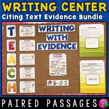 Paired Passages Writing Center Citing Text Evidence Bundle