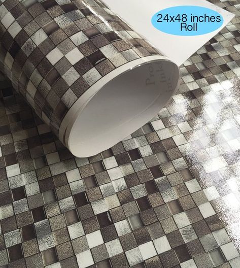 wall tile decals vinyl sticker waterproof wallpaper for kitchen