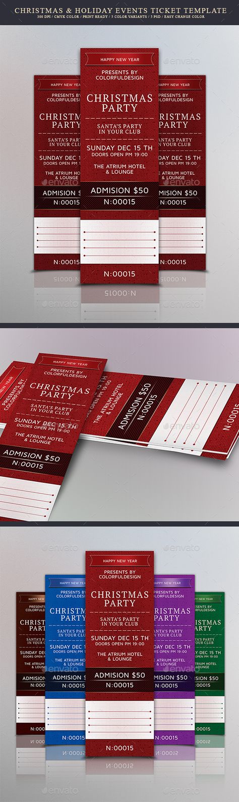 Christmas \ Holiday Events Ticket Template Ticket template - free printable event tickets Christmas \ Holiday Events Ticket Template Ticket template - free printable event tickets
