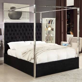 Pin By Viola Johnson Jacobs On Owners Suite In 2021 Upholstered Platform Bed Upholstered Storage Canopy Bed Frame