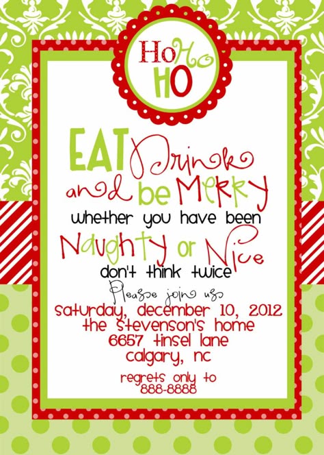 pin on christmas spirit week christmas party funny invitation wording