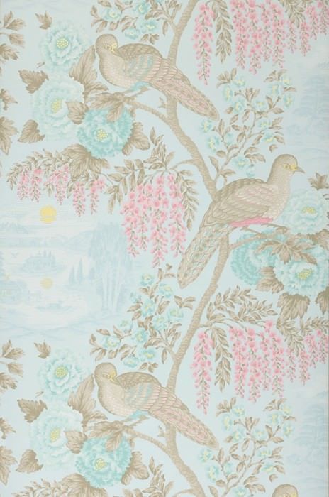multicolor color rosa Papel pintado para pared de dormitorio con dise/ño de flores y mariposas tropicales Chinoiserie