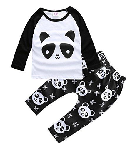 Salopette Ensemble de v/êtements LMMVP Enfant en Bas /âge b/éb/é Gar/çons Filles Dessus dimpression de Panda