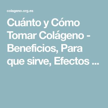 que es el colageno y para que sirve pdf