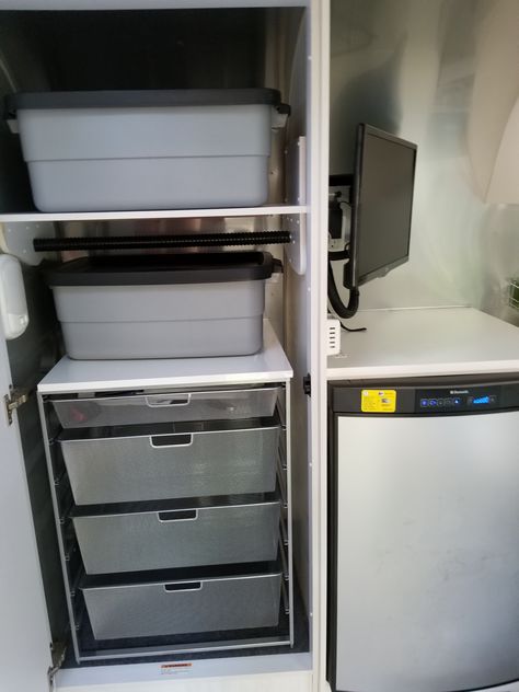 Sport 22 Fb Closet Modified With Elfa Shelves Airstream Sport