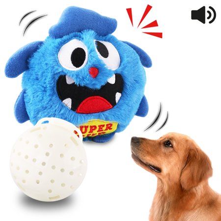 Petbobi Automatic Dog Toys Interactive Plush Giggle Ball Shake