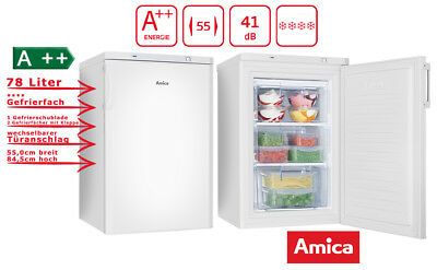 freistehend Amica GS 15198 W Gefrierschrank 80 Liter 85 cm hoch A+