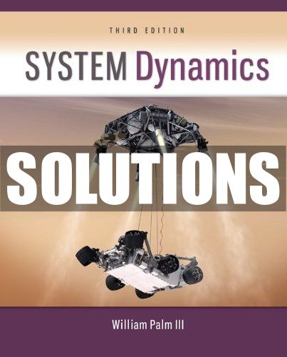 Solutions Manual For System Dynamics 3rd Us Edition By Palm In 2020 Solutions System Edition