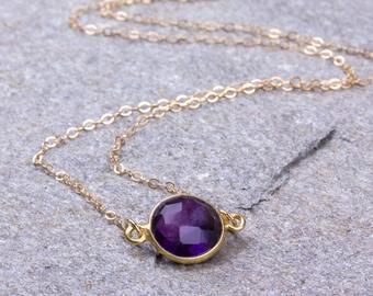 Ruby Necklace 14k Gold Ruby Solitaire Necklace Bezel Set Etsy Ruby Necklace Natural Gemstone Necklace Solitaire Necklaces