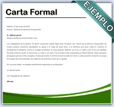 los pasos para redactar correctamente una carta formal carta modelos de cartas formales