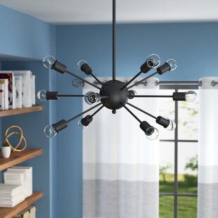 Chandeliers 3 Light Fixtures With Matte Black Finish Steel Material Candelabra 12 Chandeliers 3 Light Fixtures With Matte Black Finish Steel Material Candelabra 12