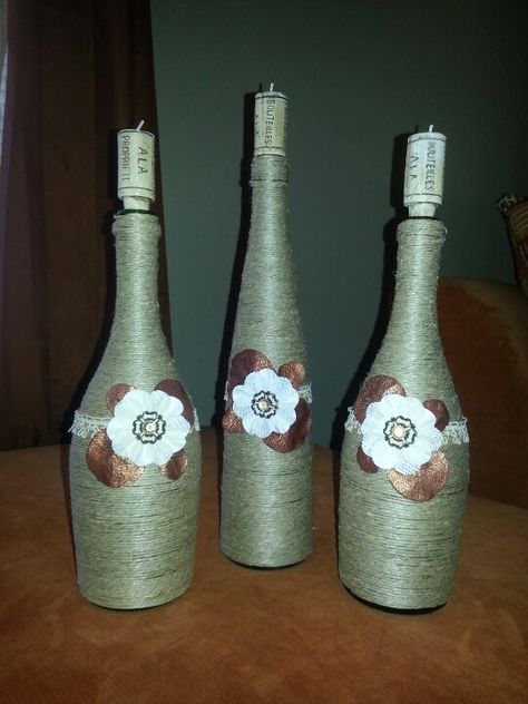 DIY wine bottle vase. | craft ideas | Pinterest | Wine bottle vases