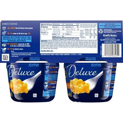 Kraft Deluxe Original Cheddar Cups 4pk The Originals Kraft Deluxe Original Cheddar Cups