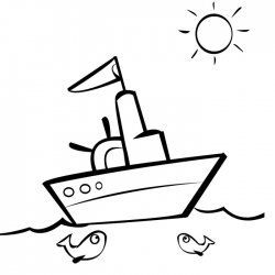 Desenho De Um Pequeno Barco Para Pintar Barcos Para Dibujar Barco Para Niños Dibujo De Barco