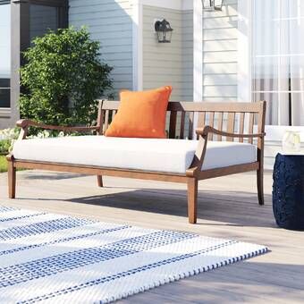71 7 Wide Outdoor Patio Daybed With Cushions Poolside Lounge Chairs 71 7 Wide Outdoor Patio Daybed With, Outdoor Furniture Daybed Cushions