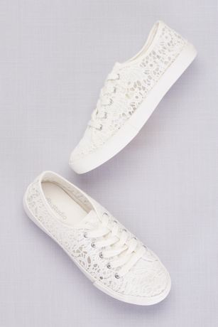 Lace Crochet Sneakers Wedding Sneakers