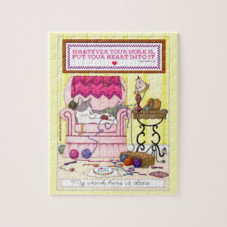 My Work Here Is Done Puzzle Zazzle Com Christian Puzzles Custom Puzzle Print Images