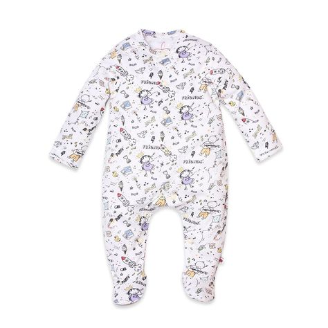 Petit Bateau Baby Girls Floral Overall with Heart Detail