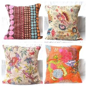 Velvet Pink Square Pillow Case Bed Sofa Cushion Cover Indian Home Decor 18" Velvet Pink Square Pillow Case Bed Sofa Cushion Cover Indian Home Decor 18"