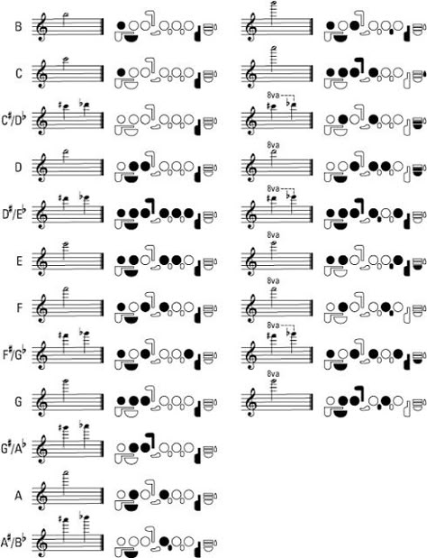 Flute Fingering Chart u003c3 Music u003c3 Pinterest Flutes, Musical - flute fingering chart Flute Fingering Chart u003c3 Music u003c3 Pinterest Flutes, Musical - flute fingering chart