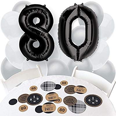 18th Milestone Birthday Dashingly Aged to Perfection Combo Kit Confetti and Balloon Party Decorations