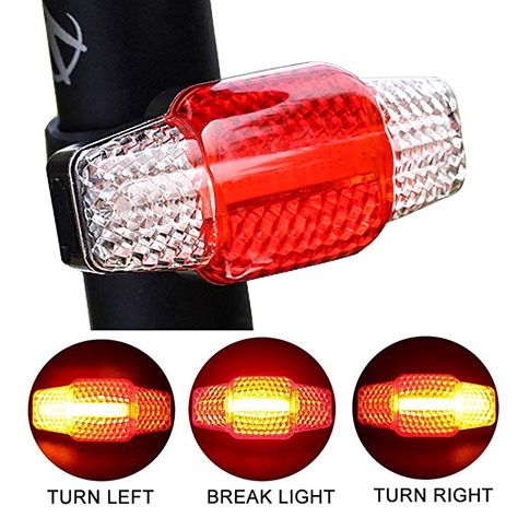 USB LED Bicycle Tail Light Smart Brake Induction Bike Rear Light Lamp 7 Colors