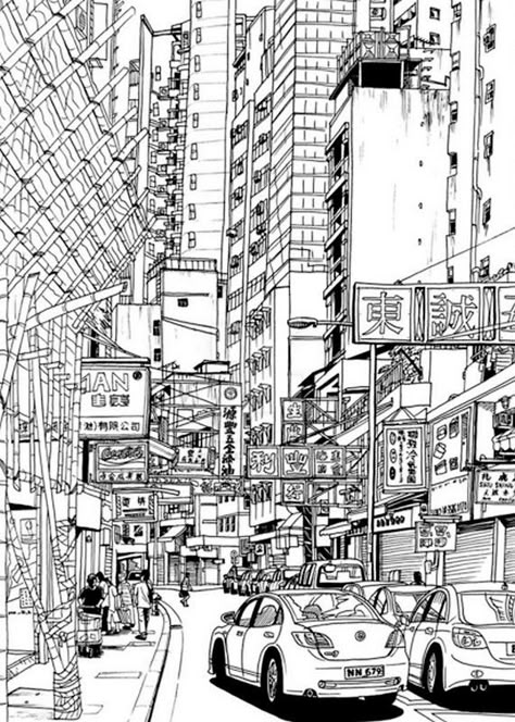 Times Square | Printables: Coloring (Places & Buildings) | Dibujos para
