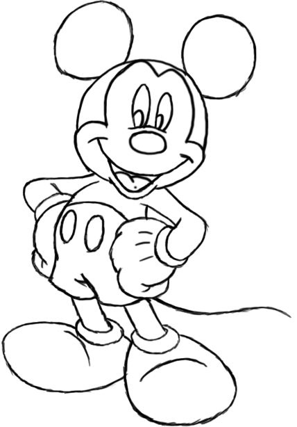 How To Draw Mickey Mouse Mickey Mouse Coloring Pages Mickey