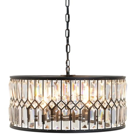 D'Angelo 13 Light 6 Tier Clear Glass Crystal Prism Chandelier, Chrome D'Angelo 13 Light 6 Tier Clear Glass Crystal Prism Chandelier, Chrome