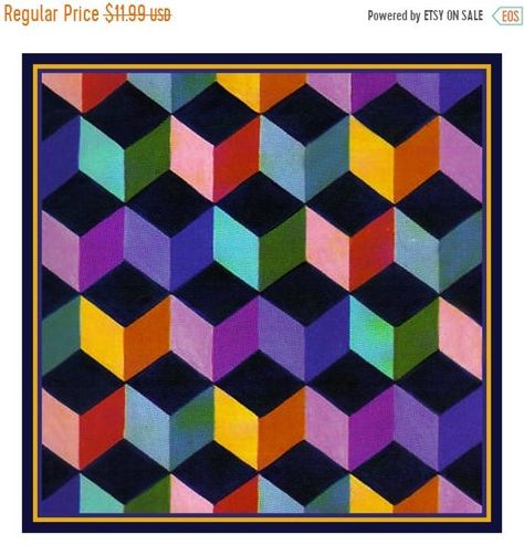 fall sale tumbling blocks in primary colors inspired by an amish