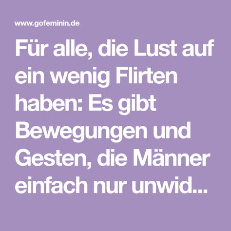 Komplimente für männer flirten