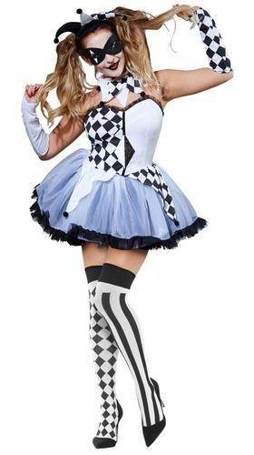 Harlequin Jester Costume Halloween Costumes For Women Jester Costume Jester Outfit Jester Costume Female Jester Costume