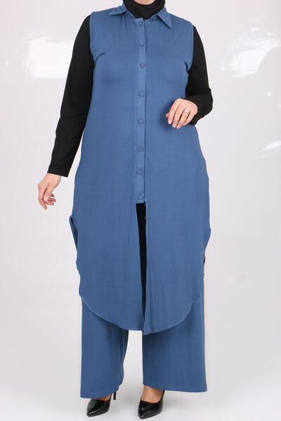 7904 Buyuk Beden Penye Yelek Pantalon Takim Murdum Ikili Takim Penye Eslina 7904 Indigo Yelek Kiyafet 7904 Buyuk Beden Penye Yelek Pantalon Takim Murdum Ikili Takim Penye Eslina 7904 Indigo Yelek Kiyafet