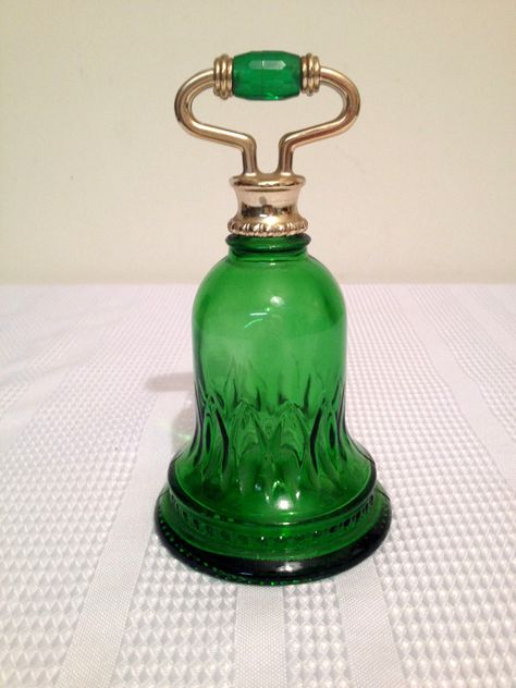 Vintage Avon Perfume Bottle Emerald VINTAGE AVON BELL Empty Perfume Bottle