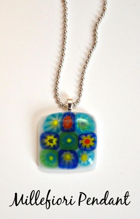 Diy Necklace Millefiori Fused Glass Pendant - Glass Pendant Necklace Tutorial Diy Necklace Millefiori Fused Glass Pendant - Glass Pendant Necklace Tutorial