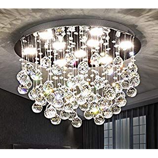 Saint Mossi Modern Glass Raindrop Chandelier Lighting Flush Mount LED Ceiling Light Fixture Pendant Lamp for Dining Room Bathroom Bedroom Livingroom 4 Saint Mossi Modern Glass Raindrop Chandelier Lighting Flush Mount LED Ceiling Light Fixture Pendant Lamp for Dining Room Bathroom Bedroom Livingroom 4