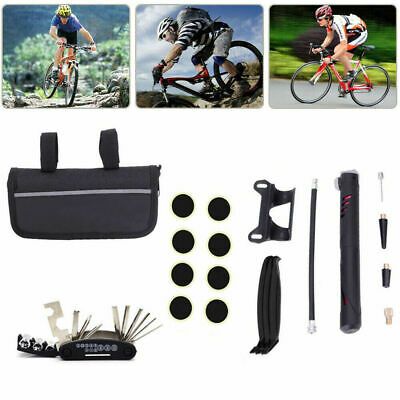 Bicycle MTB Repair Tools Kit Set Mountain Bike Cycle Puncture Tyre Pump with Bag