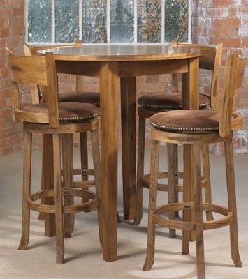 Debenhams Distressed Oak Bologna Round Tall Table At Com Pub Bar And Chairs Round Pub Table Bar, High Round Bar Table And Chairs