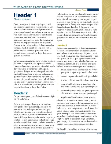 SMPS National White Paper Template design in Word Portada - white paper templates SMPS National White Paper Template design in Word Portada - white paper templates