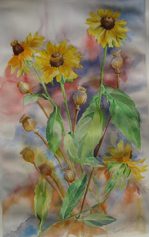 Stock Photo Aquarelle Abstraite Peinture Paysages Printemps
