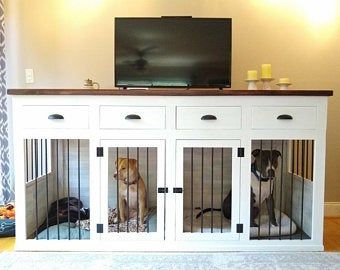 Double Dog Kennel with Cubbies