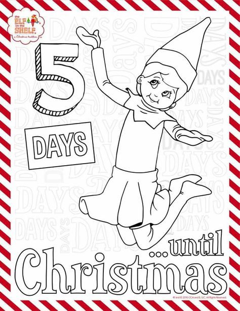 Elf on the shelf coloring page Elf on a Shelf Ideas Elf on the