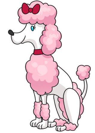 Simulación de dibujos animados dibujados a mano caniche Simulación de dibujos animados dibujados a mano caniche