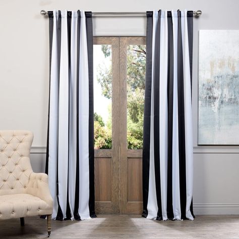 Exclusive Fabrics Black And White Vertical Striped Blackout Exclusive Fabrics Black And White Vertical Striped Blackout