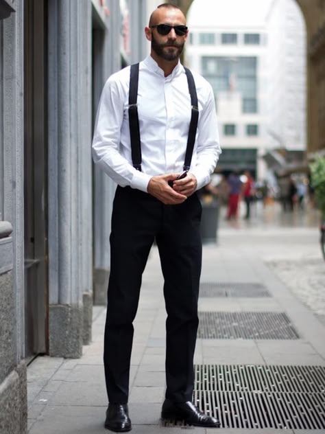 black and white outfits mens