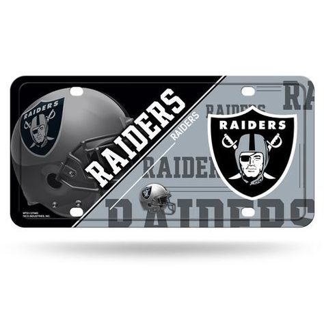Oakland Raiders Nfl Afc West Team Aluminum License Plate Tag California L A Ebay Oakland Raiders Raiders Nfl Tickets