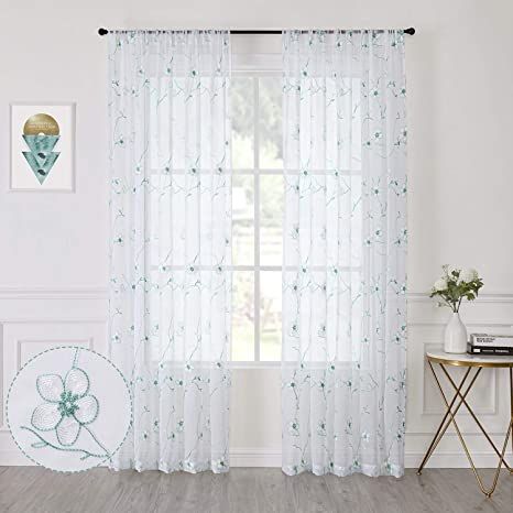 54 x 84 inches Long Tollpiz Flower Sheer Curtain Grey White Blossom Embroidery Bedroom Curtains Rod Pocket Voile Embroidered Floral Curtain for Living Room Set of 2 Panels 54 x 84 inches Long Tollpiz Flower Sheer Curtain Grey White Blossom Embroidery Bedroom Curtains Rod Pocket Voile Embroidered Floral Curtain for Living Room Set of 2 Panels