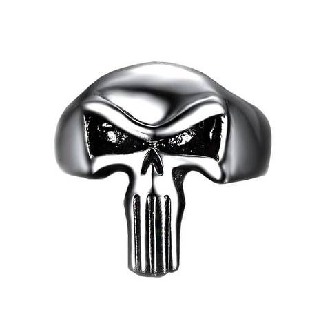 Homme énorme Gothique Punk Motard Vintage 316 L En Acier Inoxydable Crâne Tête Knuckle Ring