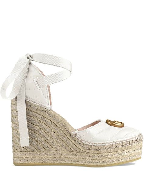 Gucci Leather Platform Espadrille