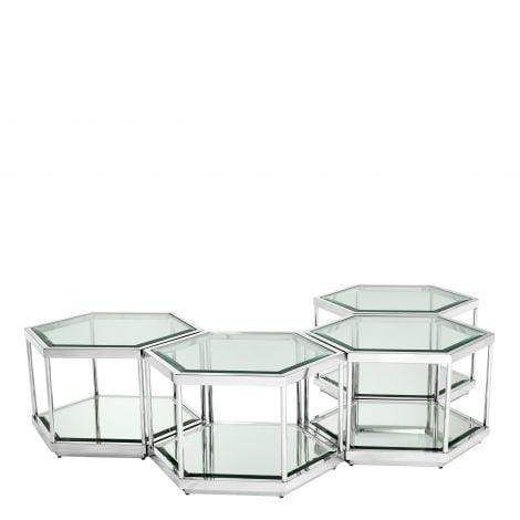 Eichholtz Sax Coffee Table Set Of 4 Silver In 2021 Setting Stylish Side Eichholtz Sax Coffee Table Set Of 4, Coffee Table Sax Set Of 4